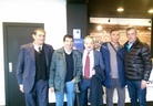 Camuel, Juan Manuel, Wenceslao (alcalde de Oviedo), Manuel Vicente y Vicente. En el palco del R Oviedo. Abril 2016