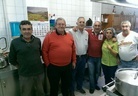 Marcelino y Amor con los trabajadores de la Cocina Económica 2016